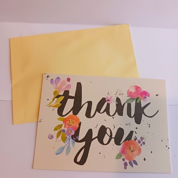Floral Thank You Cards & envalopes Set - Picture 2 of 7